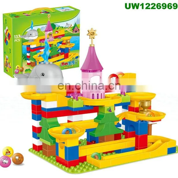 City Building Blocks Set, Track Builder Castle Kit, Car Racing Toy, 163 Pcs DIY Learning Puzzles photo-4