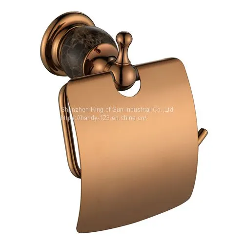 Marble Brass Golden Paper Holder