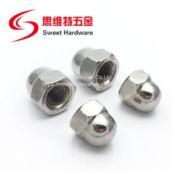 DIN1587 Stainless Steel A2 A4 Connecting Hex Domed Cap Nuts M3-M20 photo-2