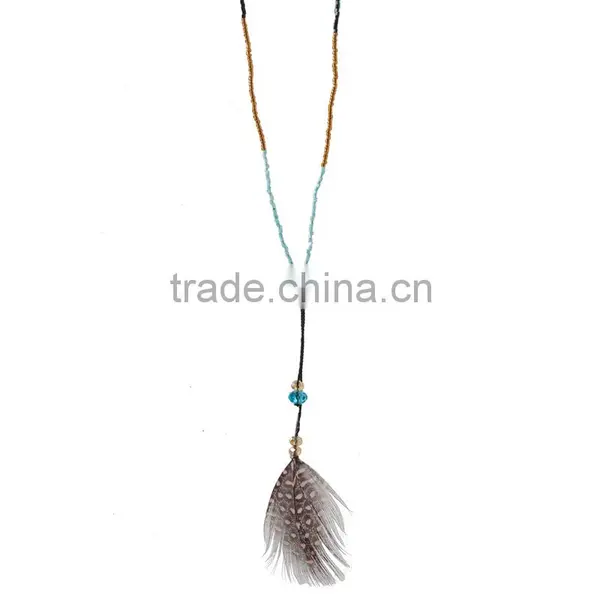 2016 Hot Wholesale Beaded Tassel Necklace, Small Beads Necklace photo-2