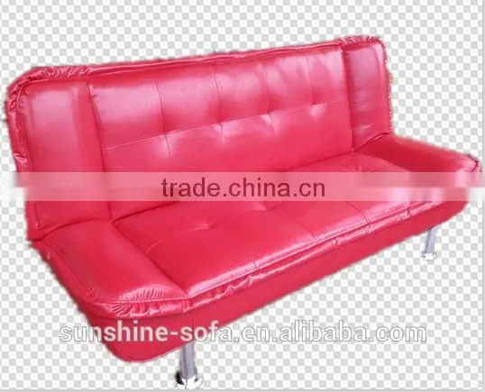 Three Seat Red Leather Folding Sofa Furniture/ Home Furniture/ Hotel Furniture