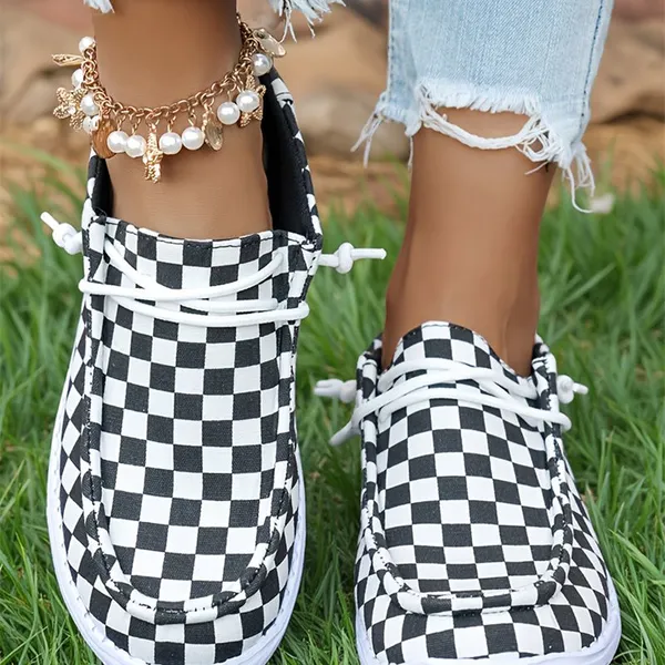 Racing Red Polka Dot Stars Stripes Independent Day Casual Shoes Mustard Ethnic Artistic Print Lace-up Detail Comfort Loafer Shoes Lady Canvas Sneakers photo-2