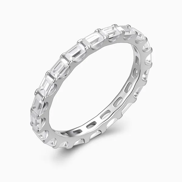 Shining Star Jewelry Baguette Tennis Ring Fine Silver Jewelry Sets For Women photo-5