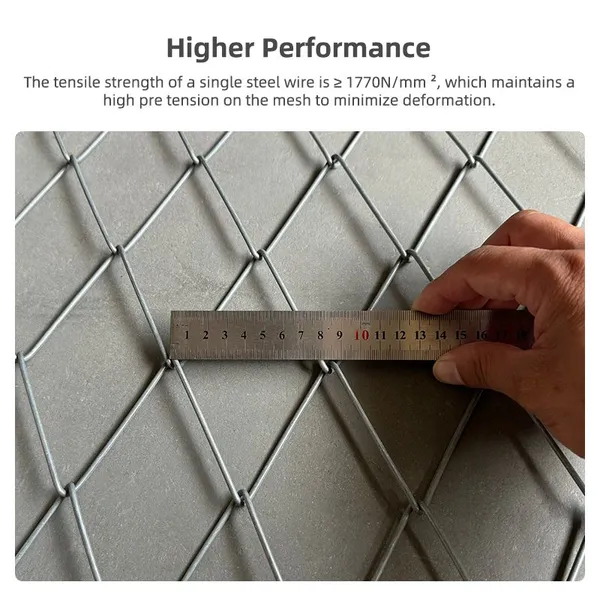 Rockfall Netting G65 4 Hot Dip Galvanizing Rockfall Netting Landslide Prevention Mesh Adapt to Water Conservancy Slope photo-5