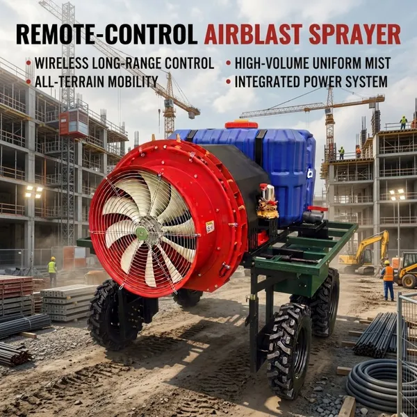 Self Propelled Remote Control Orchard Sprayer With Air Assisted Fine Mist Spraying System