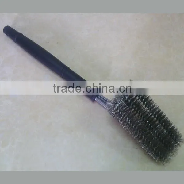 Best Selling 3 Sided 18' Stainless Steel Wire BBQ Grill Brush Barbecue Grill Brush Long Handle Steel Wire Brush Cheap