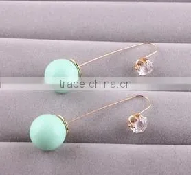 Promotional Fashion New Teardrop Beads Pendant Womens Hoop Earrings photo-2