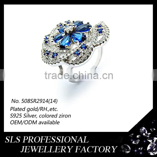 2015 Fashion China Wholesale 925 Royal Blue Silver Pakistani Bridal Jewelry Sets photo-5