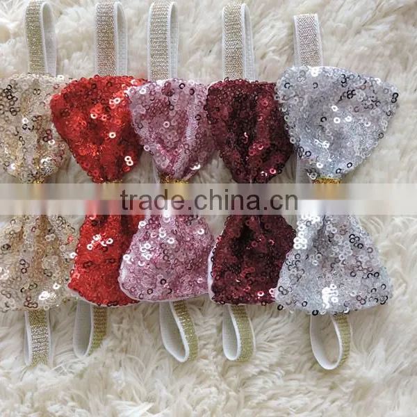 Wholesale Kids Headband Baby Girls Hair Accessories Bow Sequined Headband photo-4