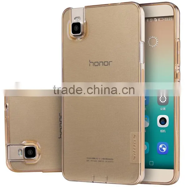 Orginal Nillkin Soft TPU Full Rubber Back Cover for Huawei Honor 7 Clear Gel Case With Dust Plug MT-5370 photo-6