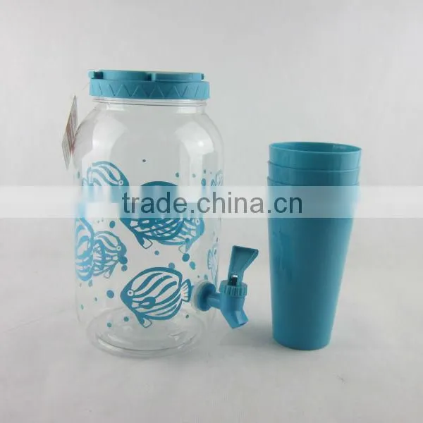 2015 Hot Selling Party Drink Set PET Camping Drink Set ,plastic Water Jar , Buffet Beverage Dispenser photo-3