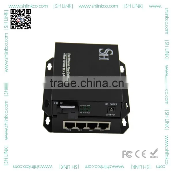 Highly Efficient 10/100M Optical Switch 1 Fiber Optic Port to 4 UTP Port Converter photo-6