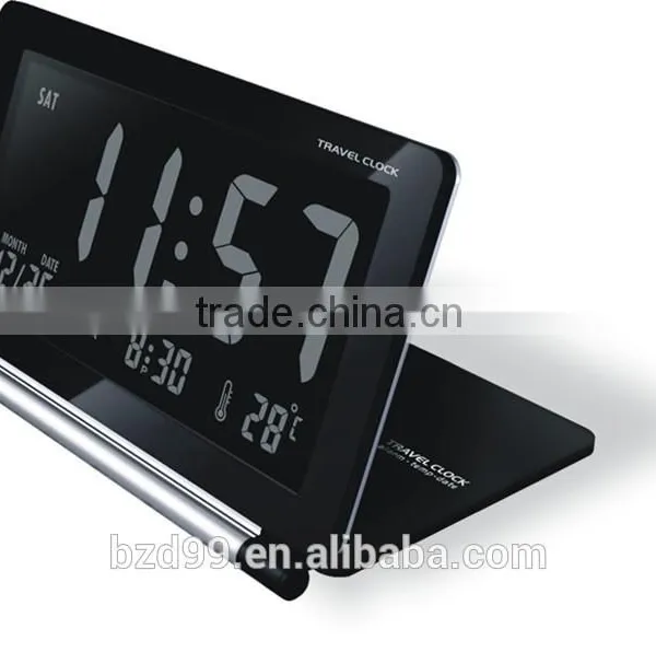 Multi-functional World Time Travel Pocket Flip Over Alarm Clock / Electronic Items Manufacturer OEM/ODM photo-2