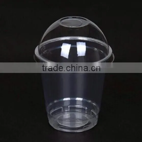 8oz 250ml PET Disposable Plastic Cup With Lid for Smoothie Milkshake photo-2