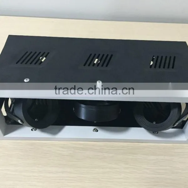 Three Head MR16 Recessed LED Grille Light Aluminum + Iron Housing photo-4
