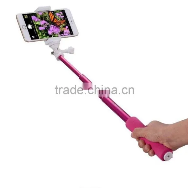 2015 New Design Colorful Aluminum Wireless Monopod Selfie Stick photo-3