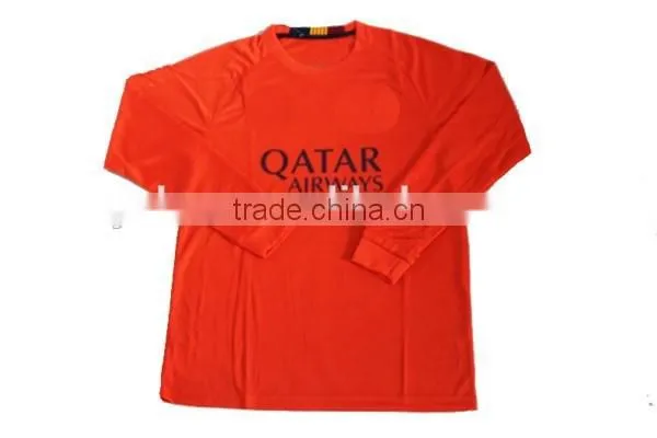 Long Sleeve Soccer Uniform Sublimation Color Orange for Sale photo-2