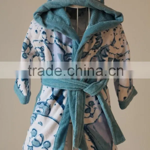 Terry Velour Printing Baby Bathrobe