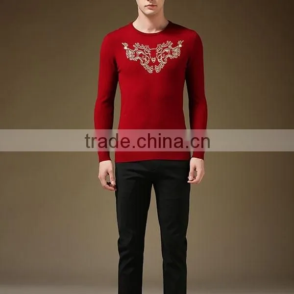 Men's Round Collar Cashmere Pure Colour Sweater for New Design Sweaters photo-5