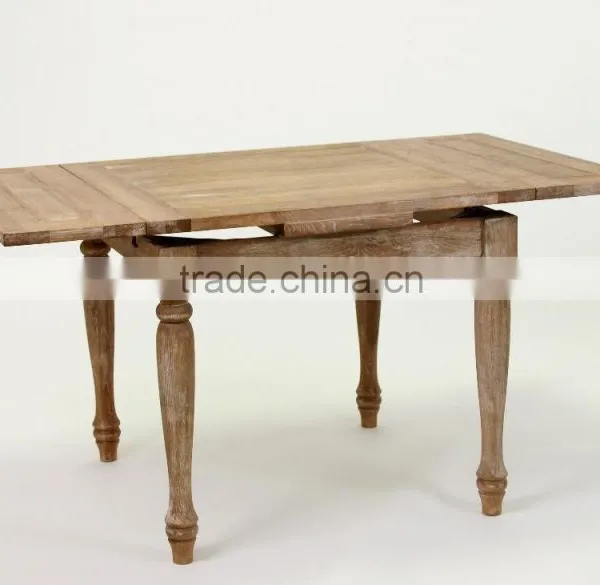 Home Useful Antique Solid Wooden Extensible Dining /Party Table (DT-515F-OAK,90CM) photo-3