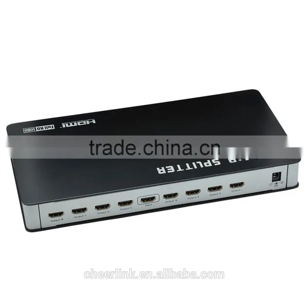 Full hd 1080p Hdmi V1.3a Hdmi Splitter 1x8 Support 3d / Black photo-3