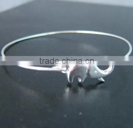 Antique Adjustable 925 Sterling Silver Elephant Cuff Bracelet photo-6