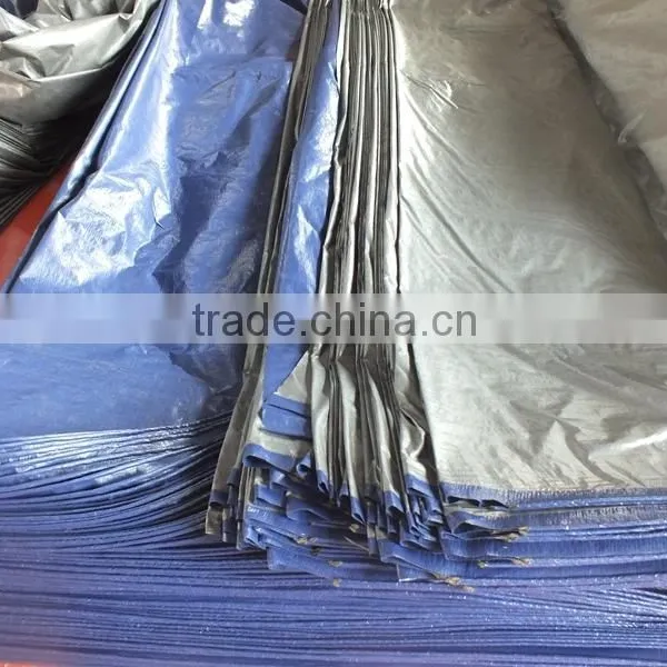 Tarps for Less Polypropylene Blue/sliver Triangle Plastic Rope Wateproof Anti-aging Antioxidant Outdoor Cover Factory Best Sell photo-4
