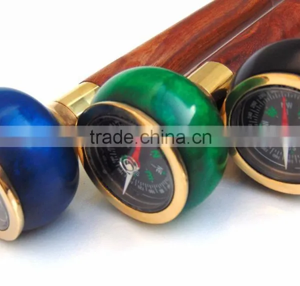 3 Different Beautiful Color of Walking Stick/wooden Brass Walking Stick/Different Color Compasses Walking Stick Wk1116 photo-4