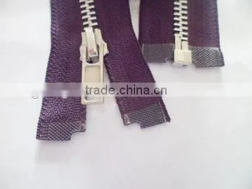 5# Metal Zipper Aluminum Teeth Zipper Open End Zipper Auto-lock Slider Zipper Jacket Zipper photo-2