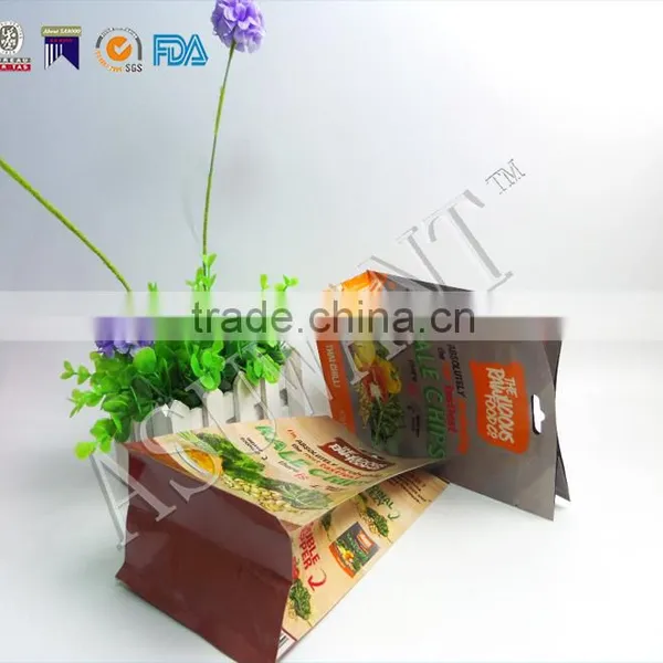Eight-side Sealed Bag Stand up Flat Bottom Foil Inside Pouch With Colorful photo-2