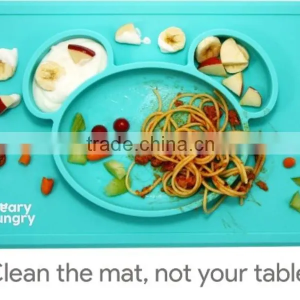 BPA Free Wholesale Non-slip Silicone Baby Hot Food Table Mat photo-2