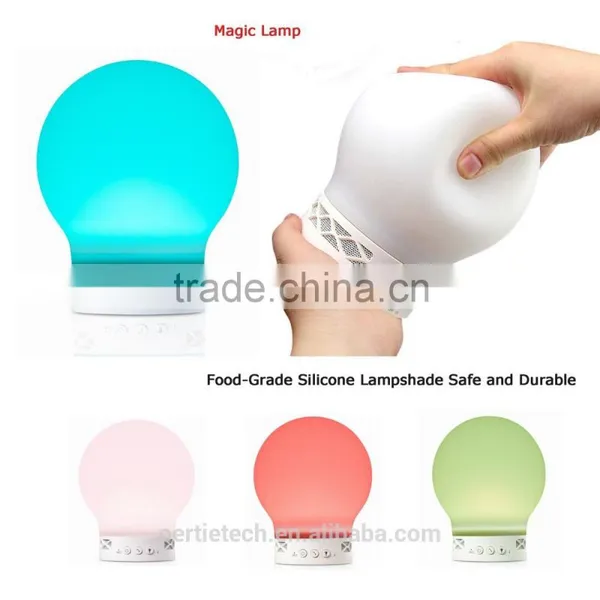 Cordless Rechargeable Color Changing Bluetooth Smart Led Table Lamp Speaker photo-2