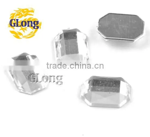 10*14mm Acrylic Flat Back Octagon Mix Color Bling Rhinestone&Crystal For Stylish Bags Garment Shoes #GY010-14P(Mix-s) photo-2