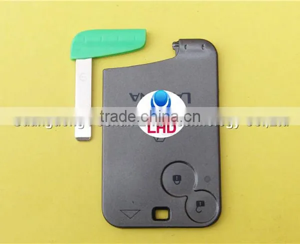 Remote Key Case for Renault Laguna Smart Card 2 Button Key Shell With Insert Small Key Blade photo-2