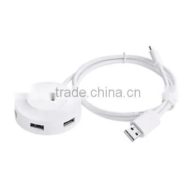Cheapest 4 Ports Mini Media USB2.0 Hub With Led Light photo-4