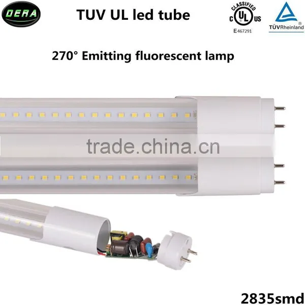 4ft T8 Glass Led Tube 1200mm 18w 2000LM Led Tube Lighting With Holder CE RoHS AC85-265V