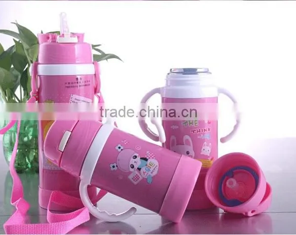 Cartoon Double Handle Vacuum Cup With Three Volume photo-5