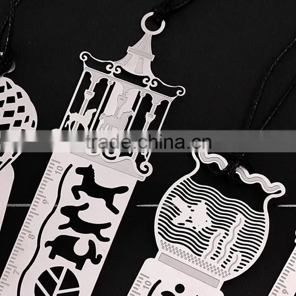 Student Blank Hollow Out Metal Ruler/korean Bookmark