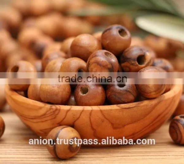 Olive Wood Round Beads 15mm photo-6