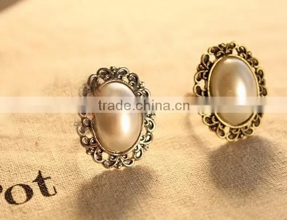 Sweety Girls'Jewelry Fresh Water Pearl Multi Gem Stone Halo Plated Vintage Engagement Ring WholeSale photo-6