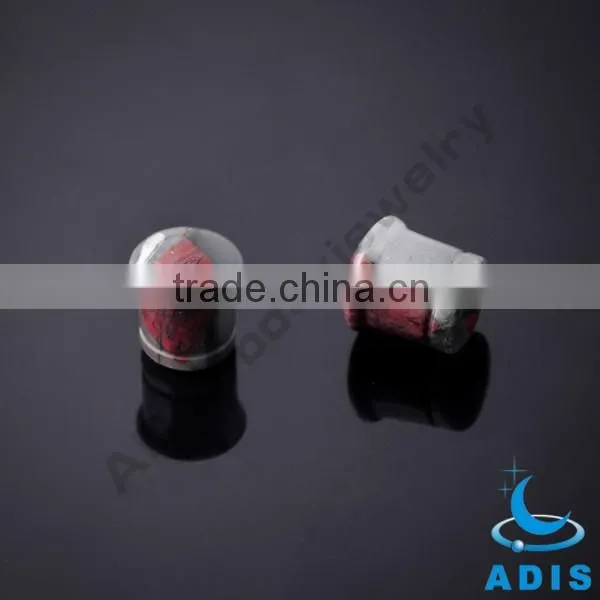 New Type Fashion Body Jewelry Wholesale O-ring Single Flare Stone Plugs photo-2