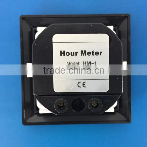 2015 Hot Sale Black Color HM-1 Hour Meter With Frame AC220V 50Hz 48*48mm 72*72mm photo-2