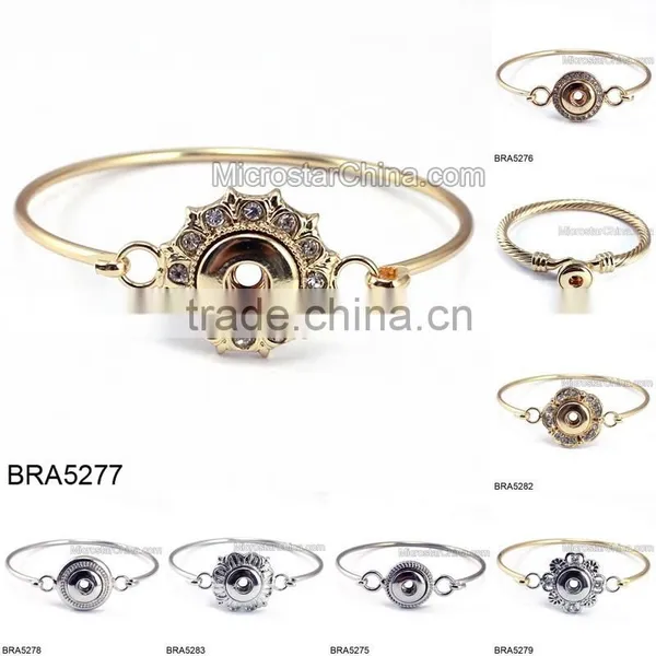 Hot Selling Snap Button Charm Leather Bracelet Jewelry photo-2