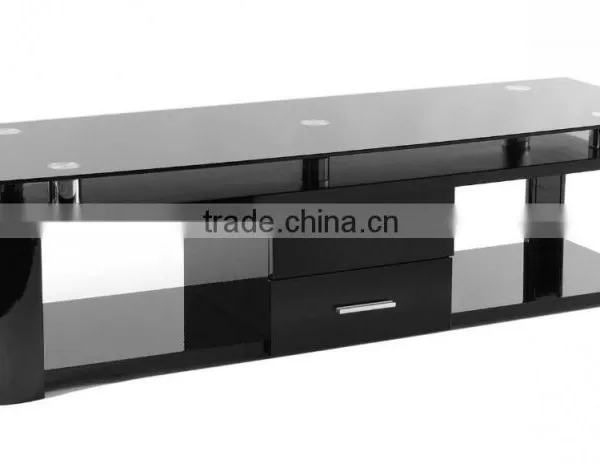 TV-2311 Hot Design Wooden TV Stands With Glass Top photo-2