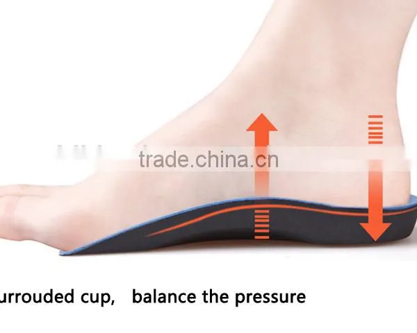 Comfortable EVA Orthopedic Insole With Soft Velvet, Silicone Gel Insole Factory, Flat Feet Arch Support Orthotic Insole. photo-4