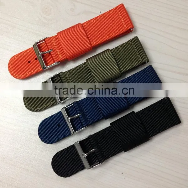 Solid Color 2 Piece Quick Release Watch Nylon Strap photo-2
