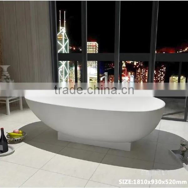 New Design!!!for Home or Hotel Ceramic and Artificial Stone Outdoor Bathtub Wholesale,resin Stone Bathroom Bathtub photo-4