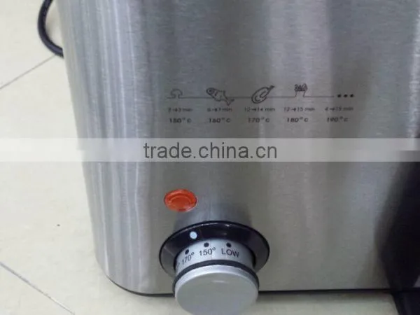 Best Selling1.5L 900W Adjustable and Visiable Square Stainless Steel Housing Material and Enamel Tank Deep Fryer With GS/CB/CE photo-6