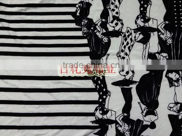 Fashion Figure Printed Knitted Fabric Used for Sportswear and Swimwear Nylon Lycra Spandex