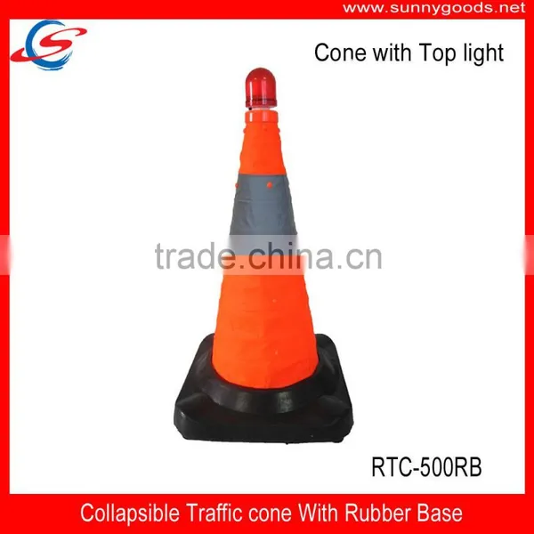 Simple Use Orange Cloth Retractable Pop up Safety Cone photo-2